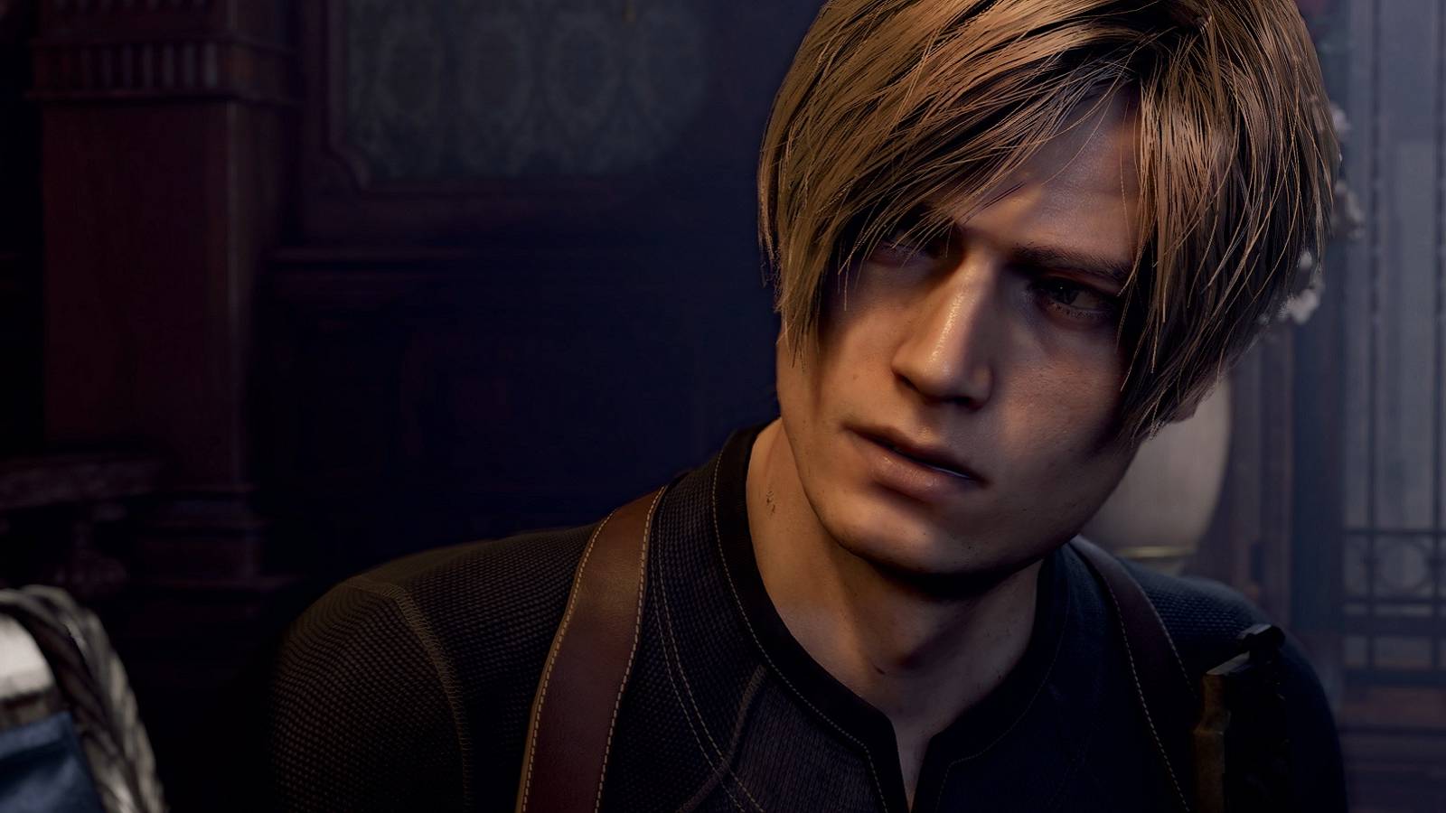 Resident Evil 4 remake showing Leon Kennedy.
