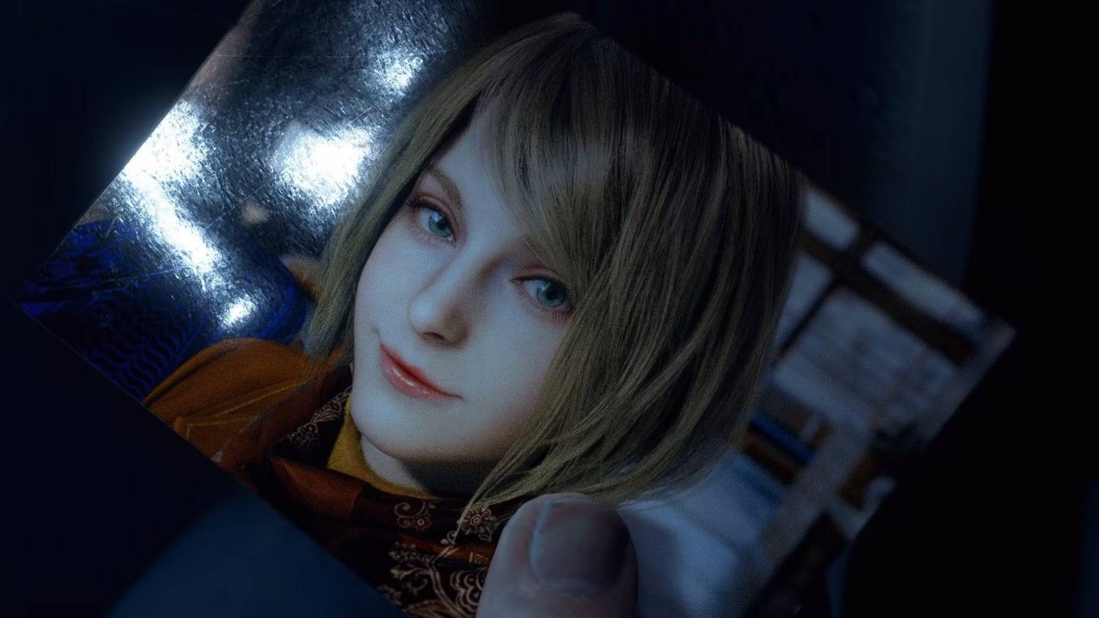Leon holding a photograph of Ashley in the Resident Evil 4 remake