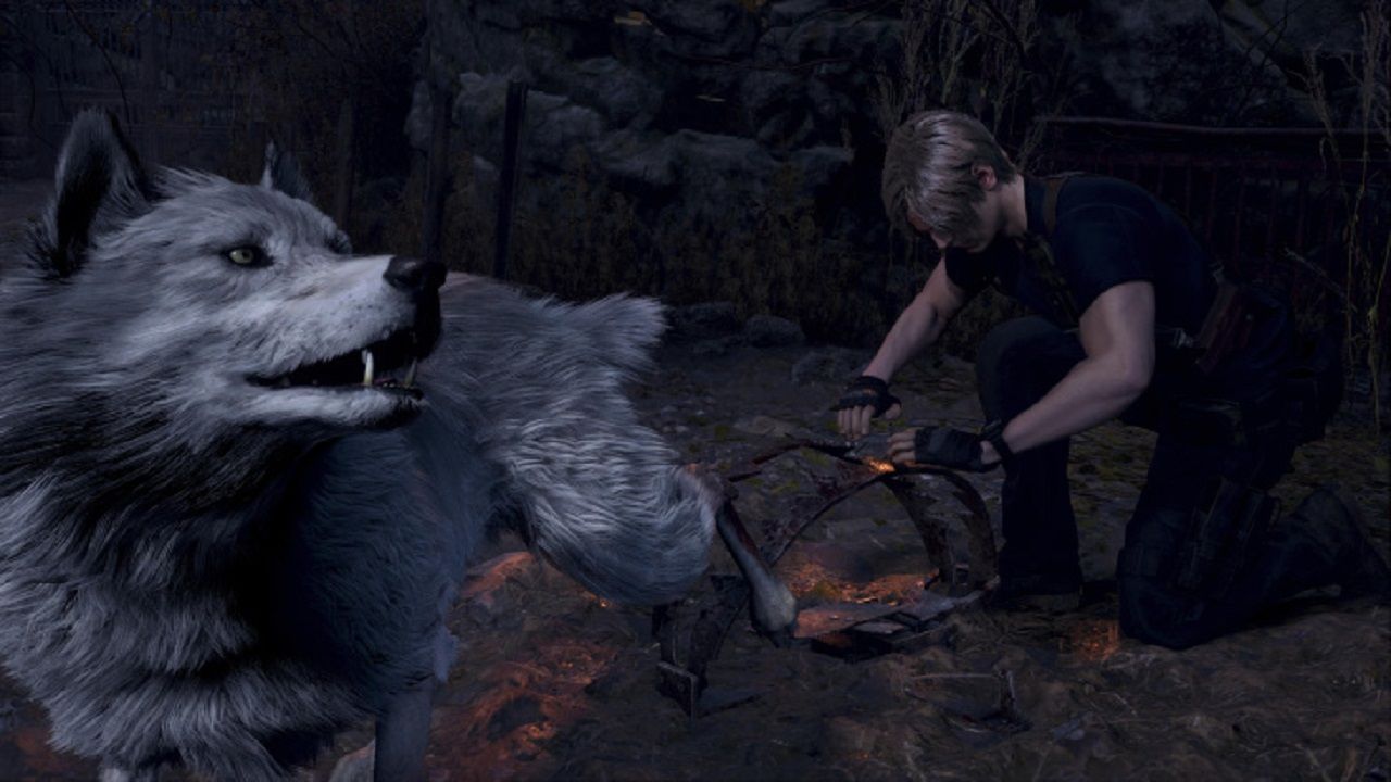 resident evil 4 remake saving dog