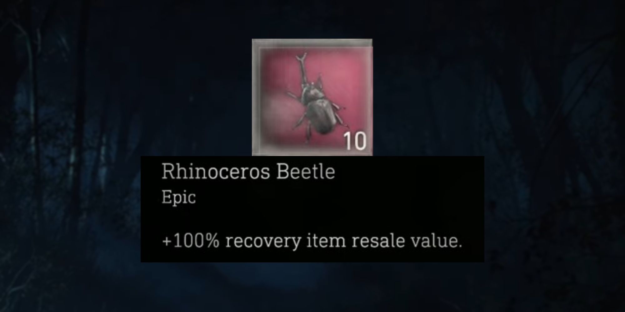 The Rhinoceros Beetle charm from Resident Evil 4.