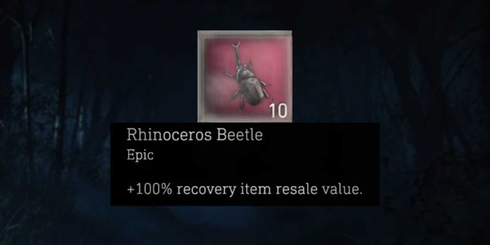 Kouzlo Rhinoceros Beetle z Resident Evil 4.