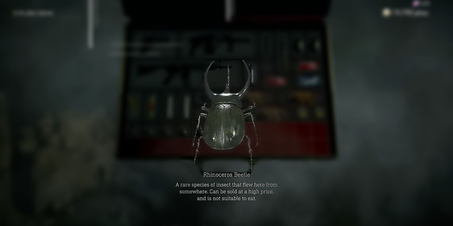 image showing a rhinoceros beetle in the resident evil 4 remake.