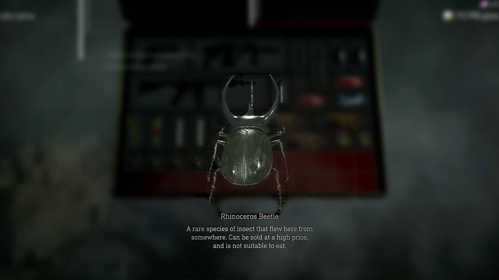 image showing a rhinoceros beetle in the resident evil 4 remake.