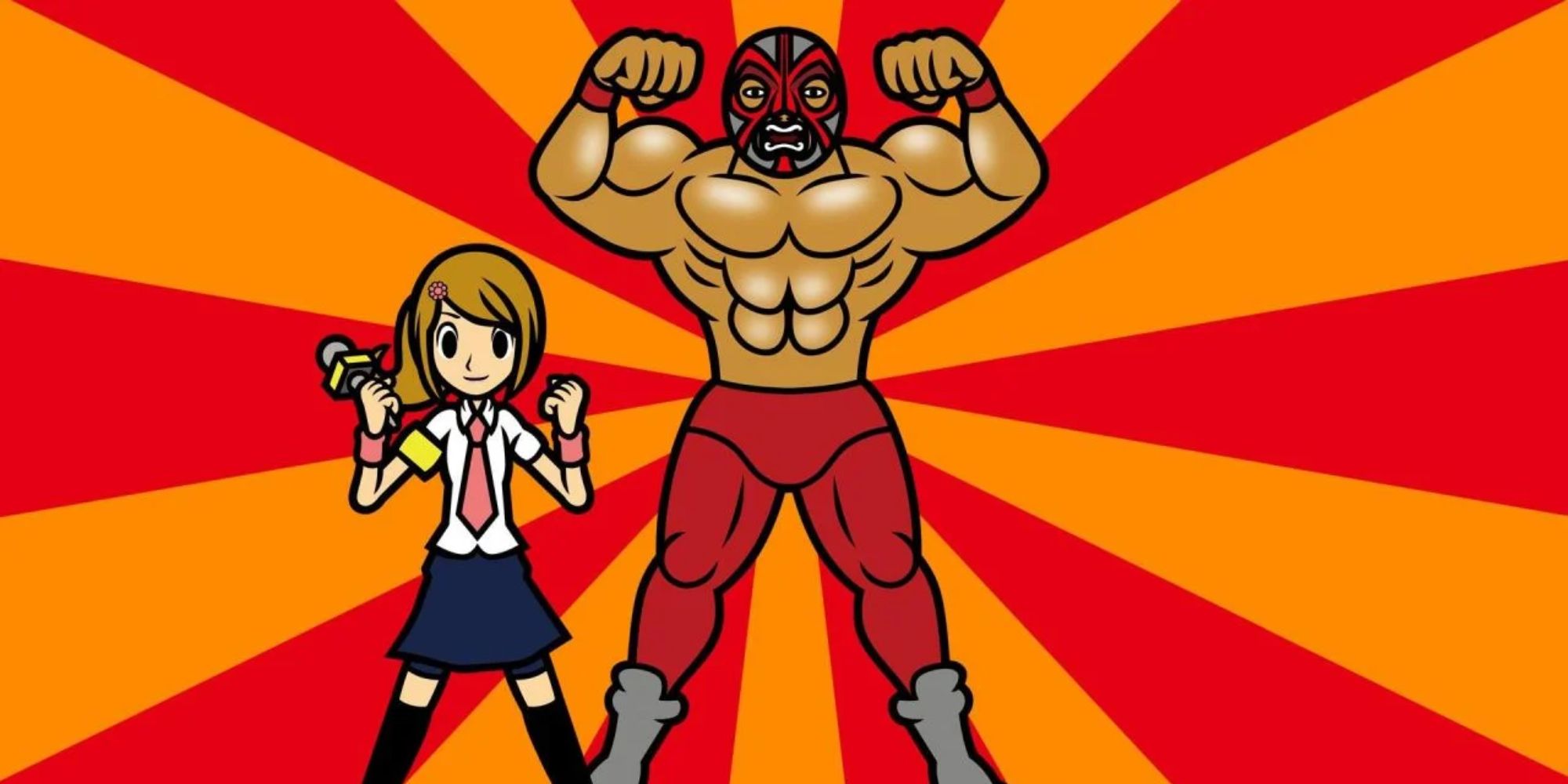 Wrestler and Reporter in Rhythm Heaven