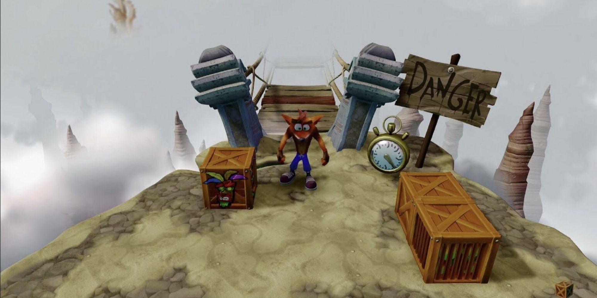 The Road To Nowhere level from Crash Bandicoot 1