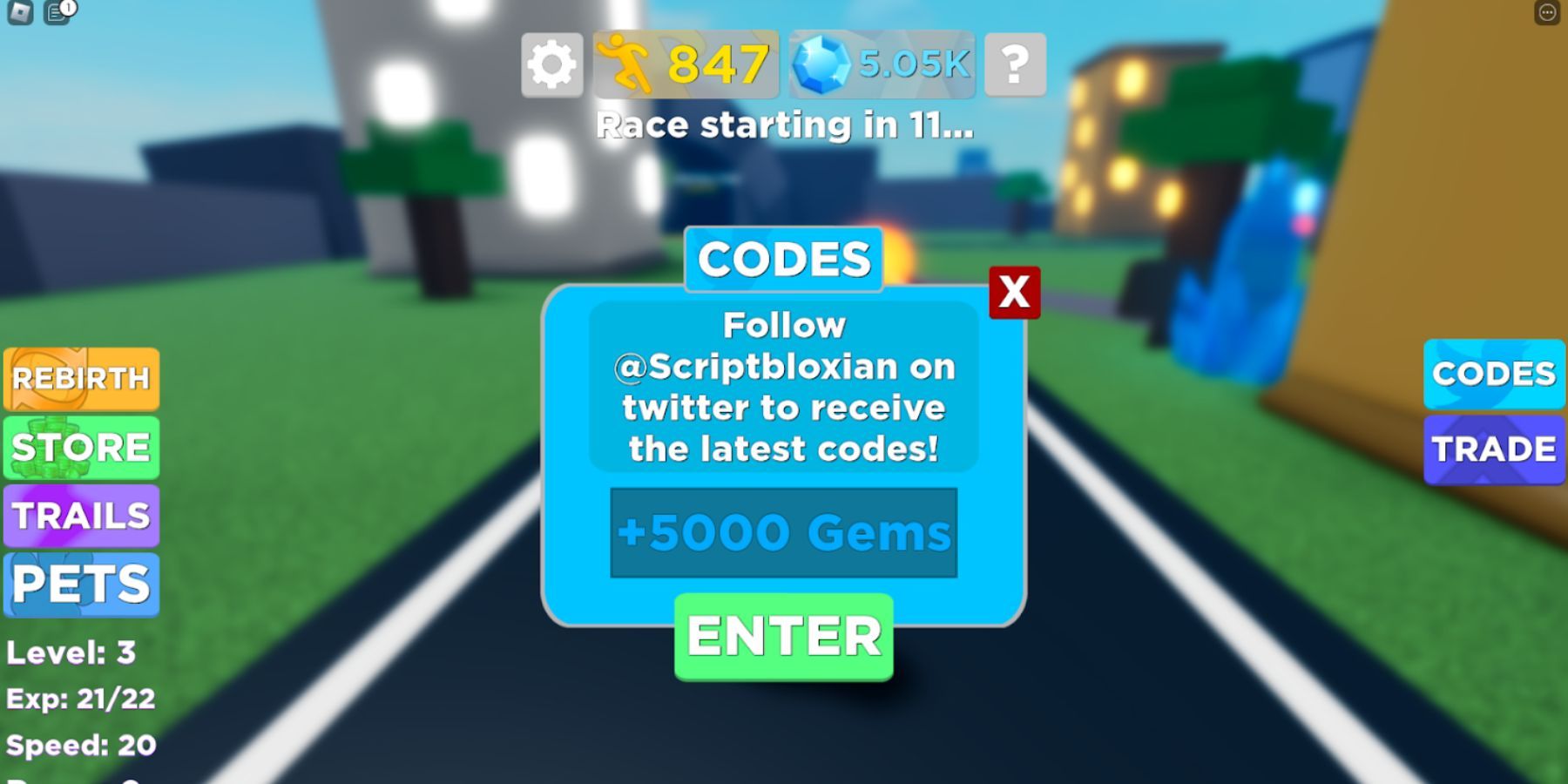 Roblox Legends of Speed Codes