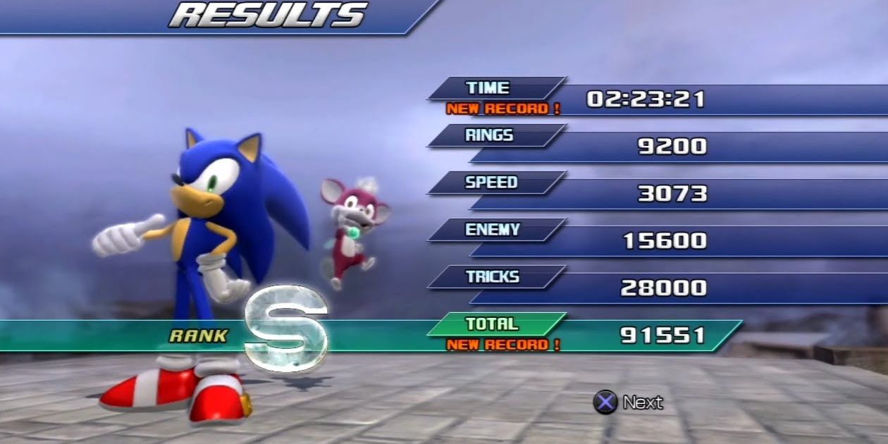 S Rank in Sonic Unleashed
