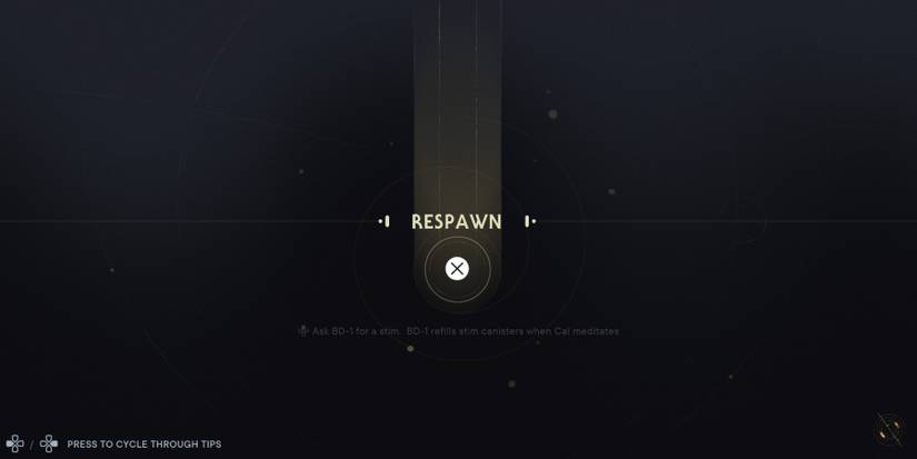 The Respawn screen in Star Wars Jedi: Survivor