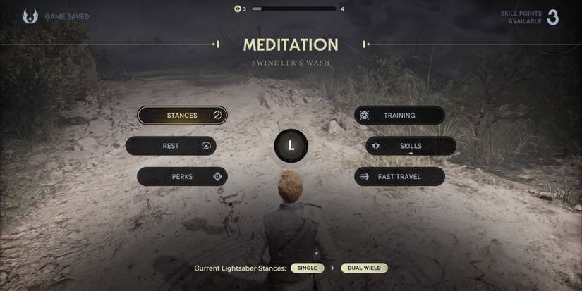 Cal meditates in Star Wars Jedi: Survivor