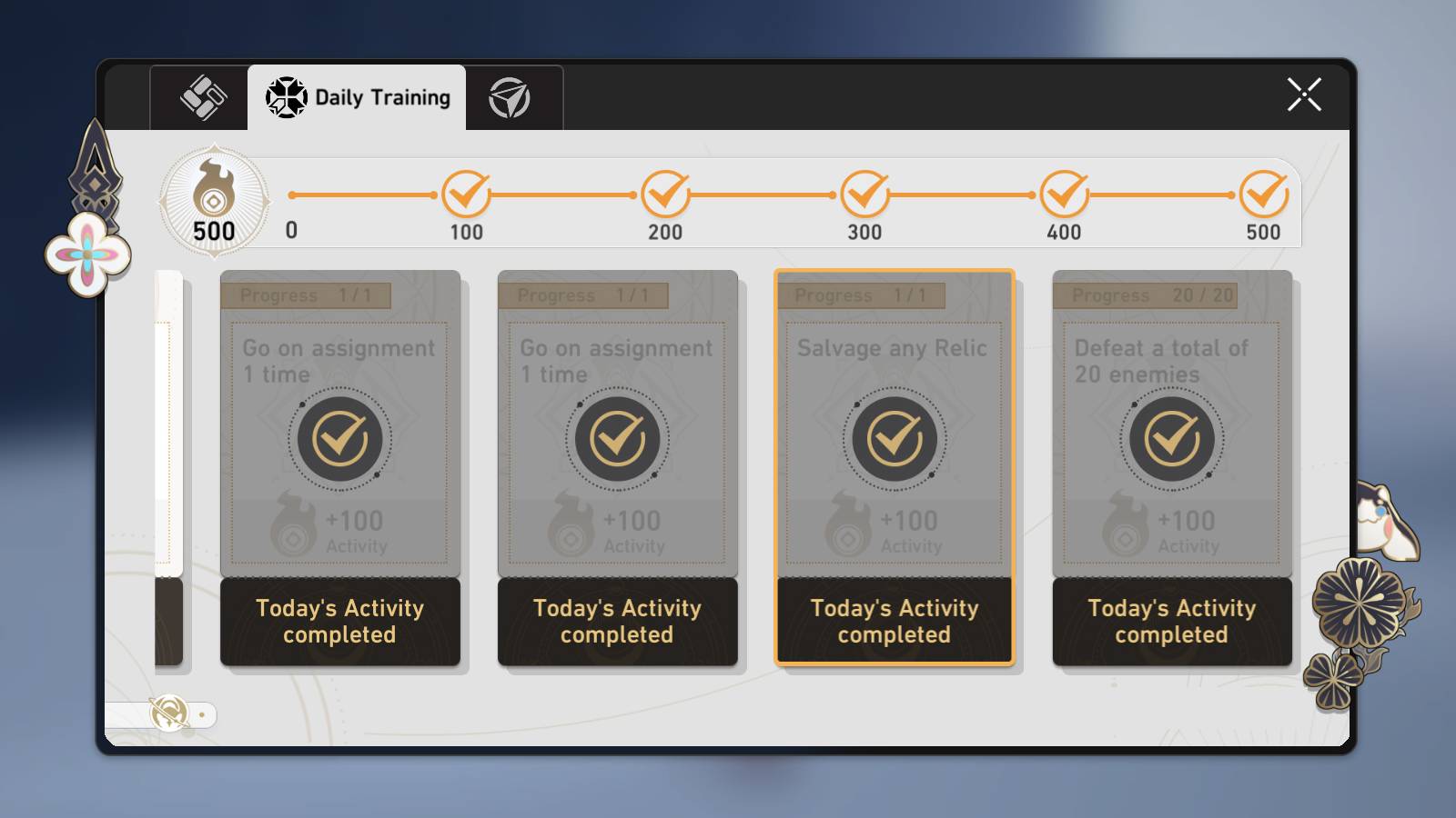 salvage relic task honkai star rail