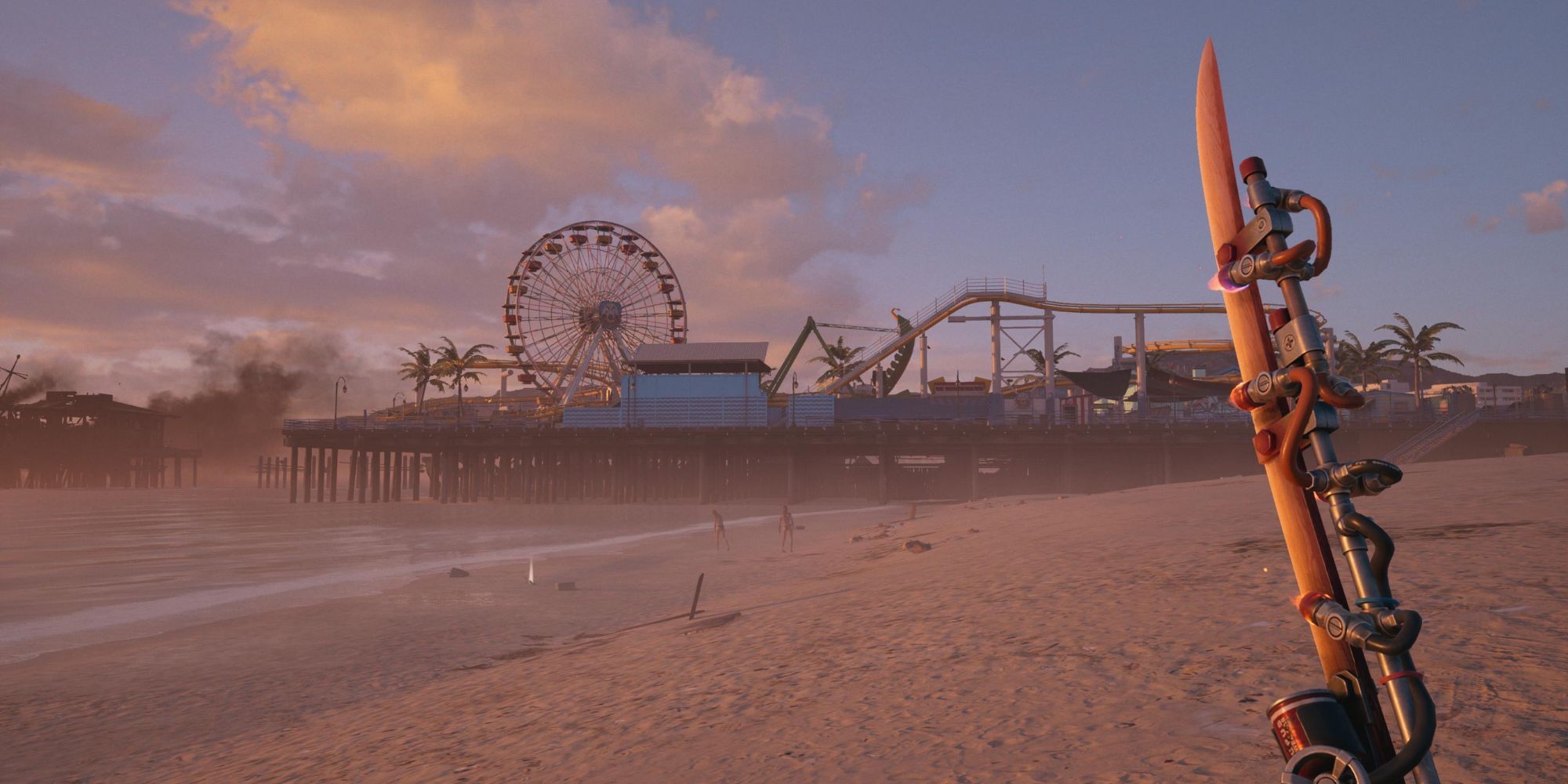 A picture of the pier in the day time in Dead Island 2