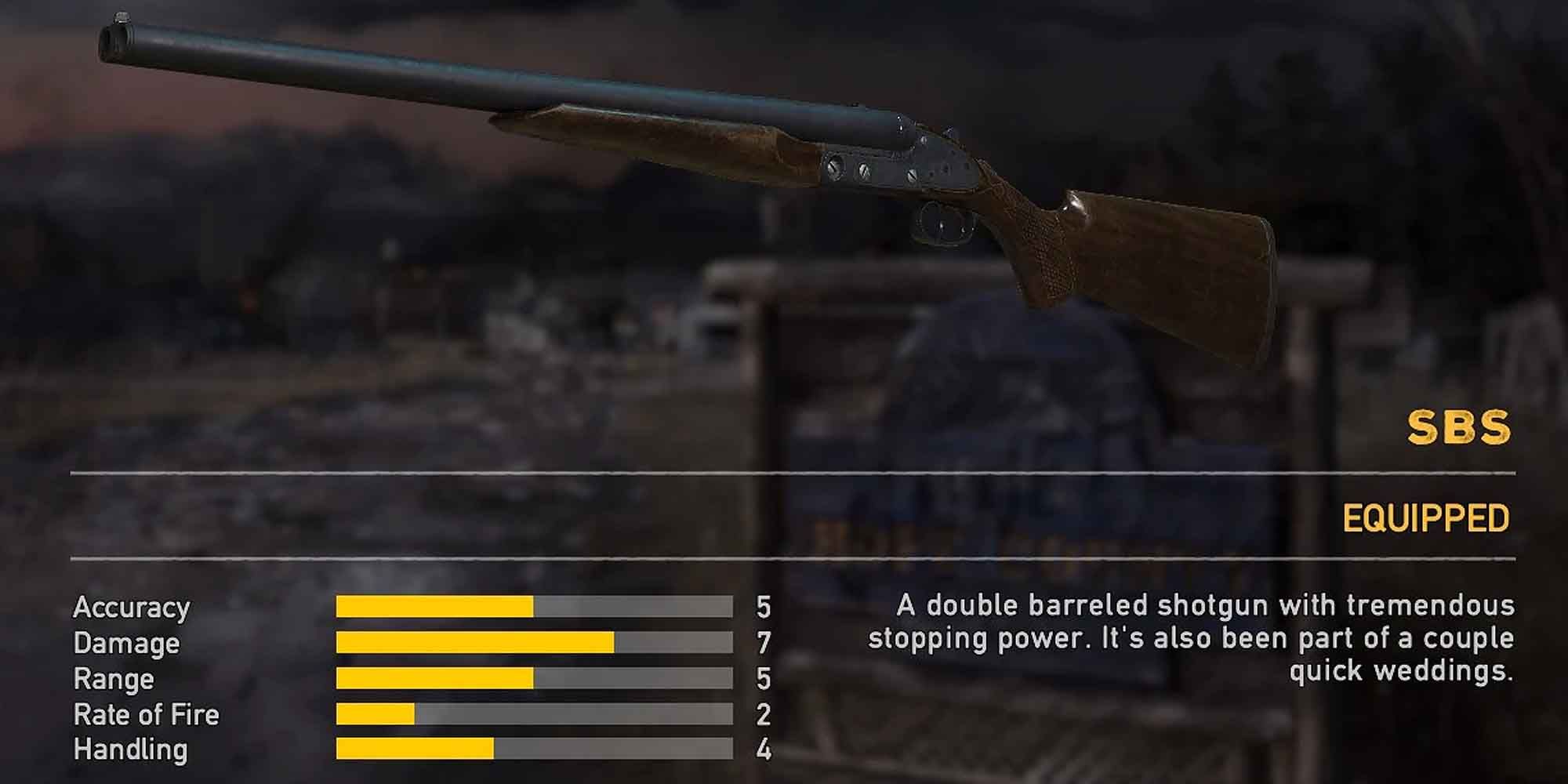The SBS double barreled shotgun in Far Cry 5