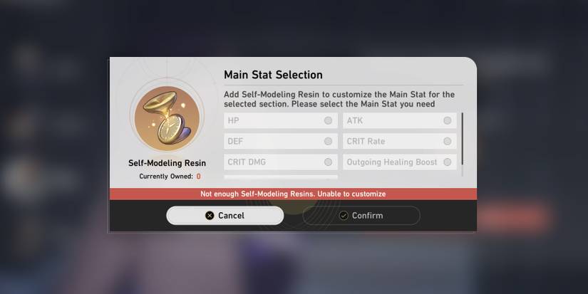 self modeling resin honkai star rail custom relic stat