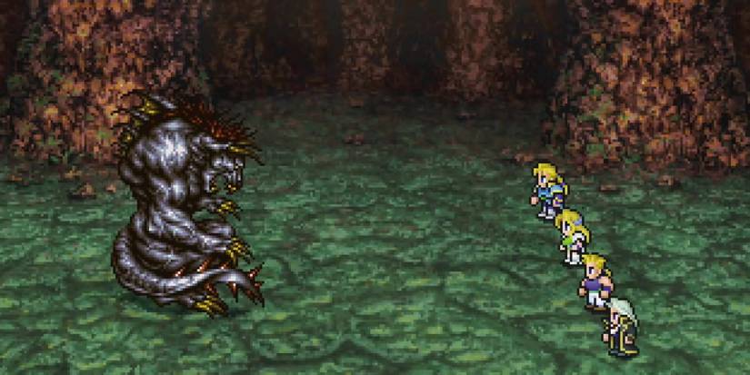 Fighting the Behemoth King in Final Fantasy 6