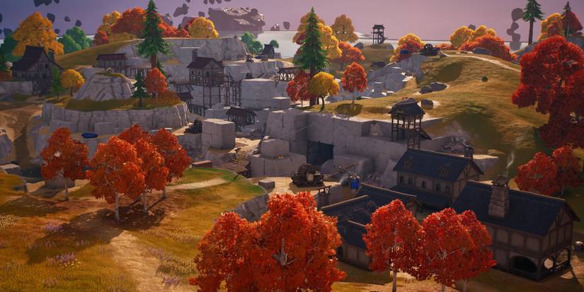 the shattered slabs POI in fortnite