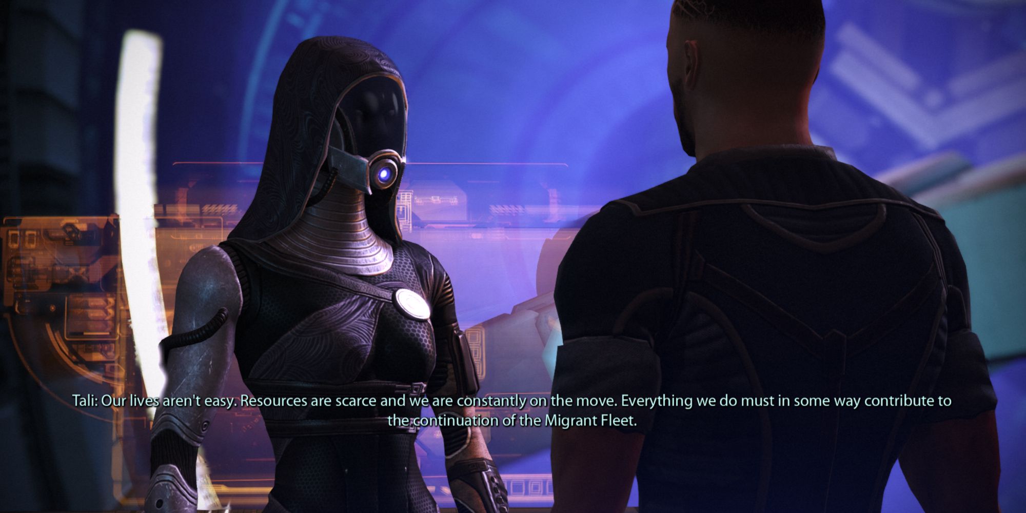 Shepard and Tali on Normandy