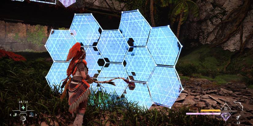 Aloy using a Drop Shield