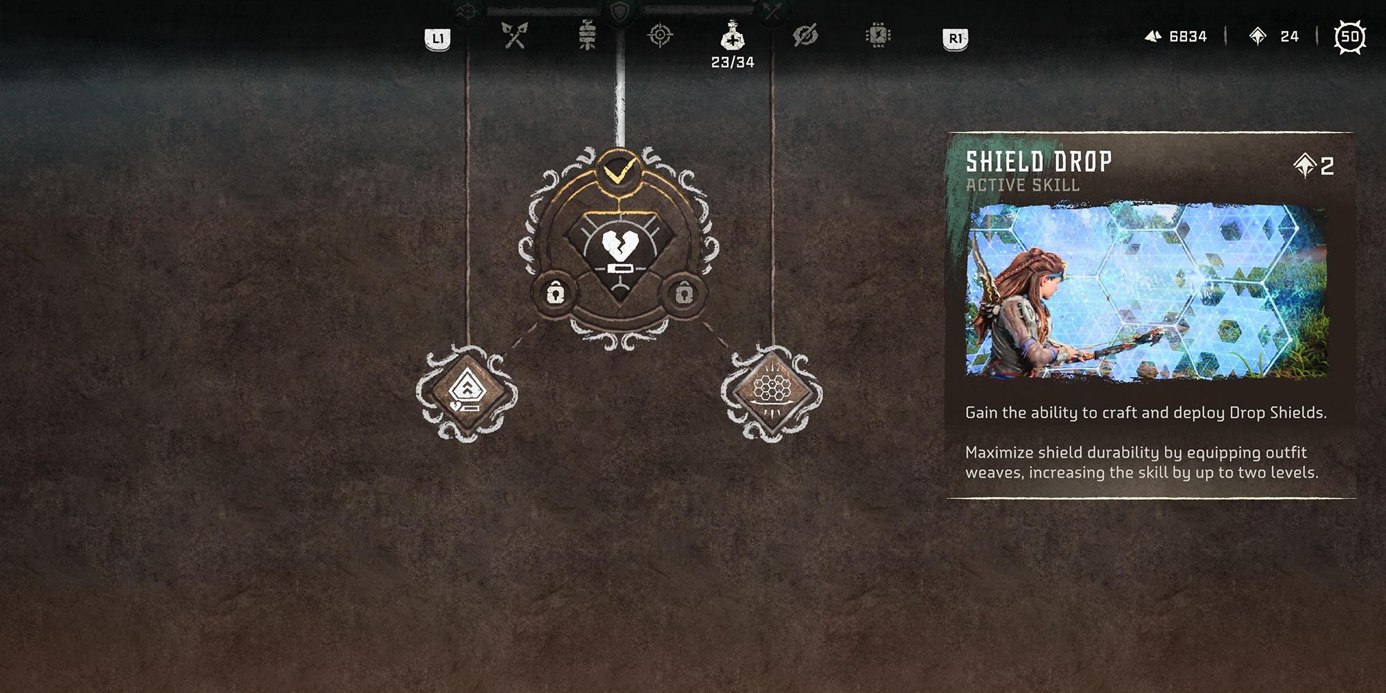 Shield Drop skill tree