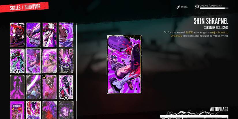 The Shin Shrapnel skill in Dead Island 2