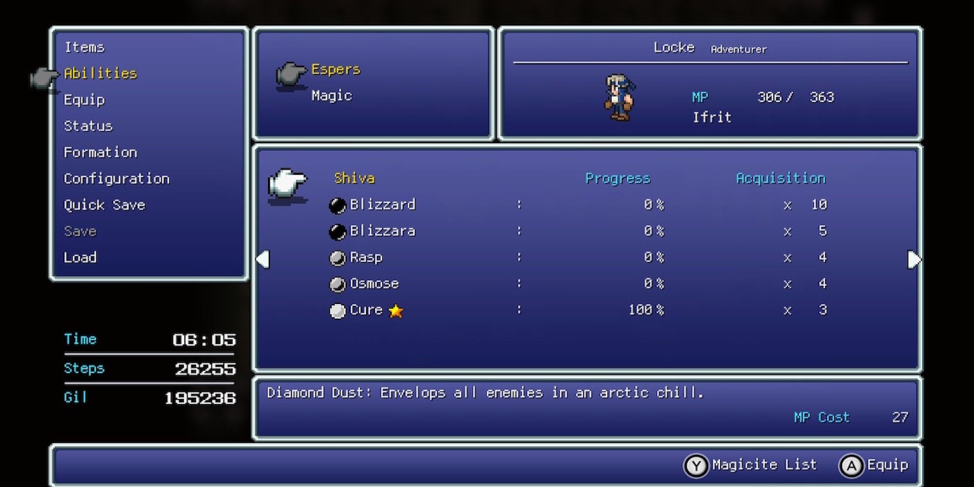 Shiva Esper in Final Fantasy 6