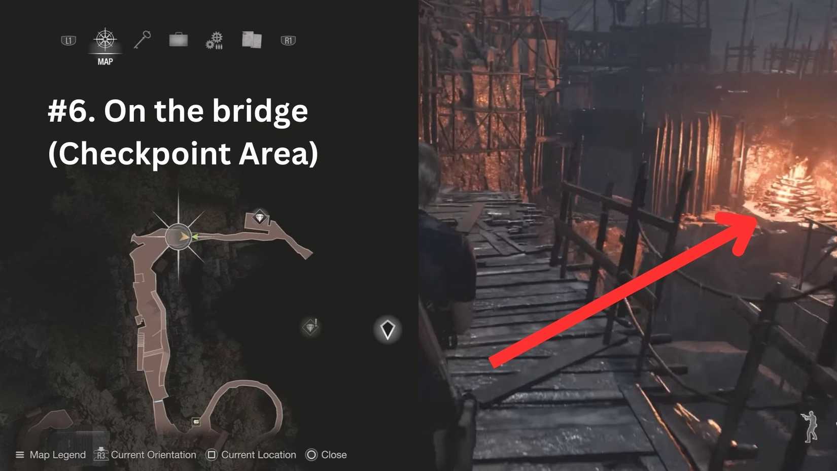 image showing where the sixth hour castellan remake location re4 is.
