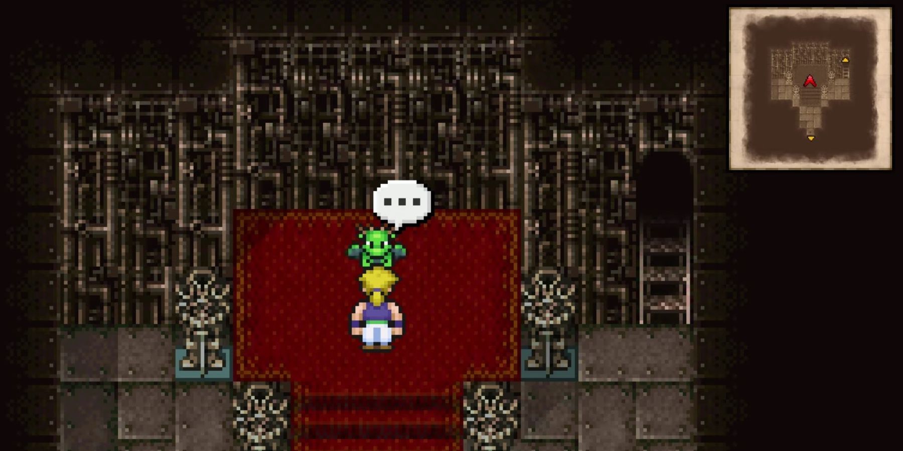 Sabin finds the Skull Dragon in Final Fantasy 6