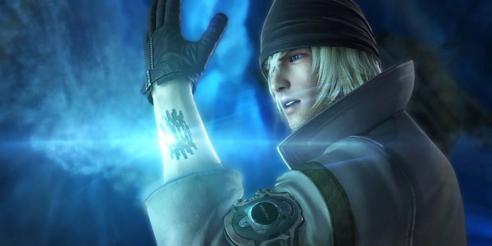 Snow Villiers melihat tanda L'Cie-nya di Final Fantasy 13