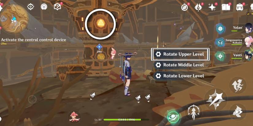 solving second symbols on the central control device in genshin impact