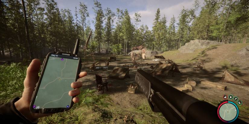 A possible Hoodie spawn location in Sons of the Forest