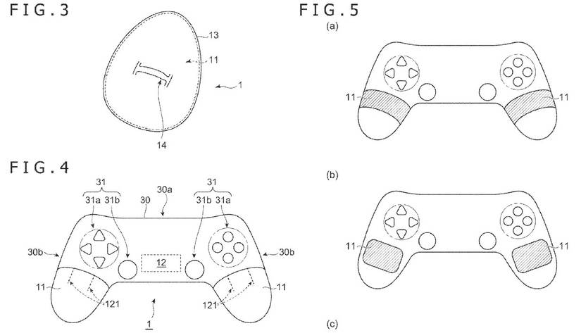 A pair of patent images for a new Sony controller that can change temperature.