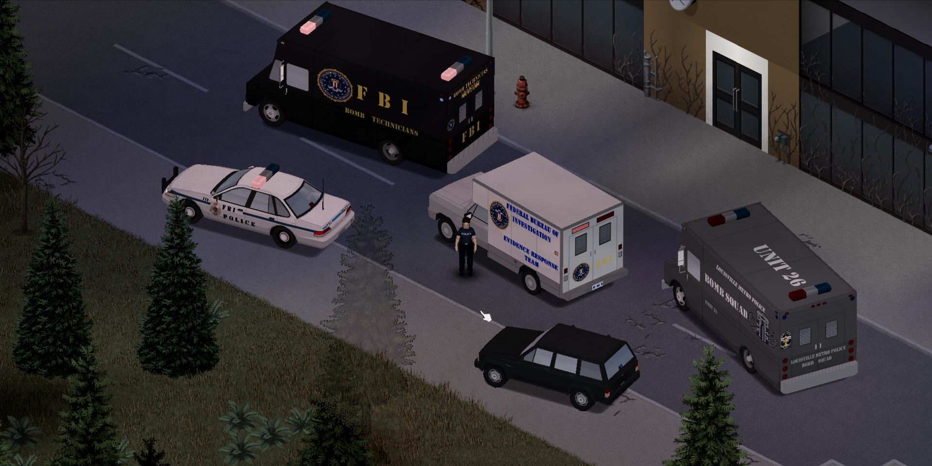 Special Emergency Vehicles and FBI for Filibuster Rhymes' Used Cars mod for Project Zomboid