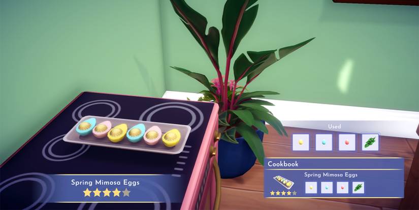 spring mimosa eggs in disney dreamlight valley