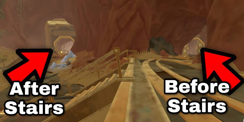 stairs door mourning flower farming route Genshin Impact