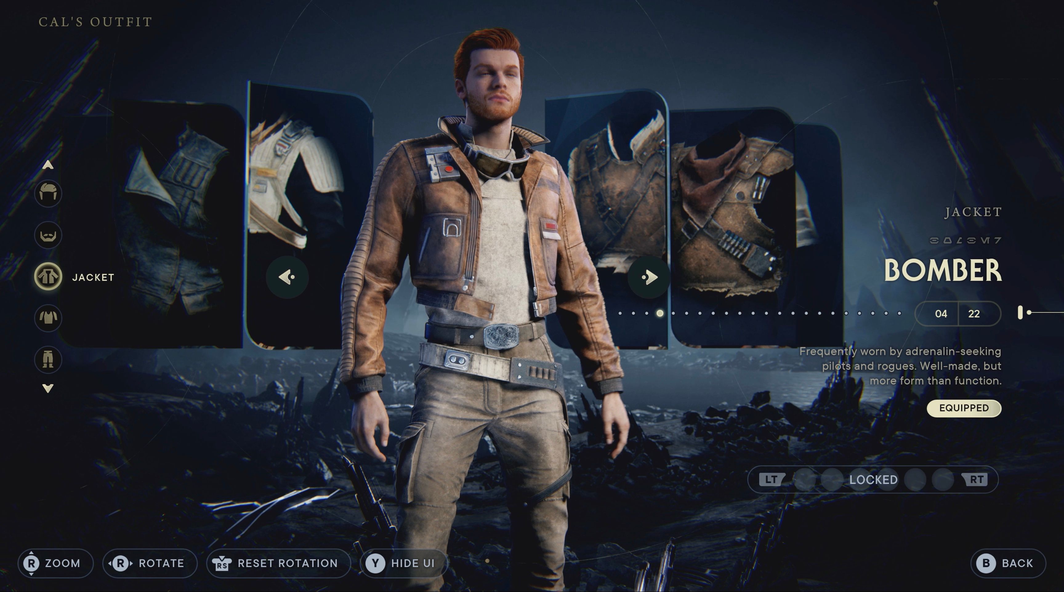 star wars jedi survivor - cal jacket customization
