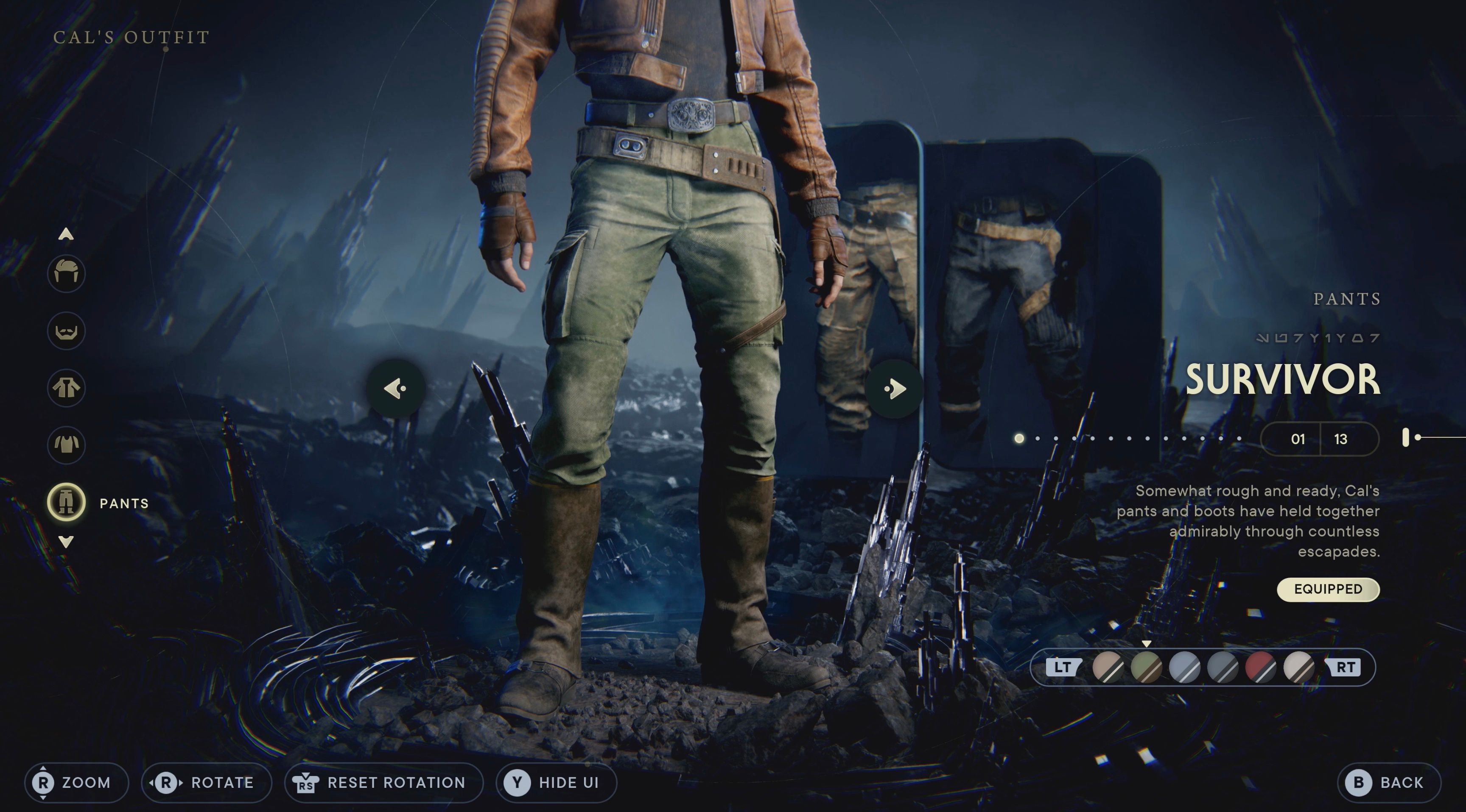 star wars jedi survivor - cal pants customization