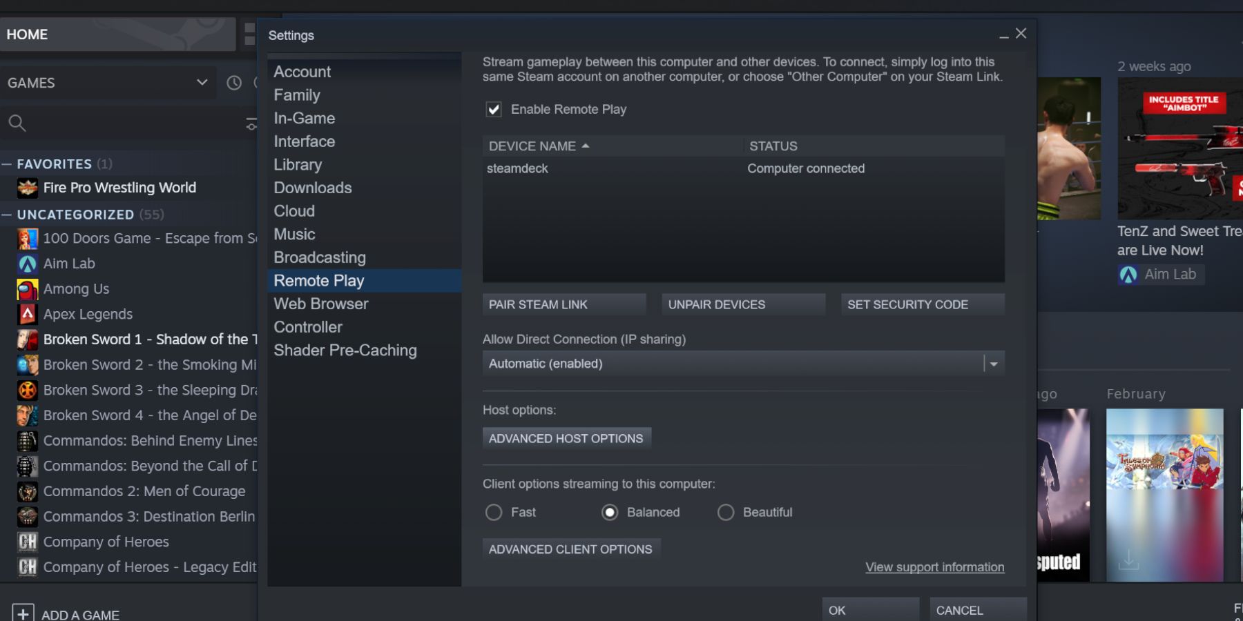 Steam Deck: How To Enable Remote Play