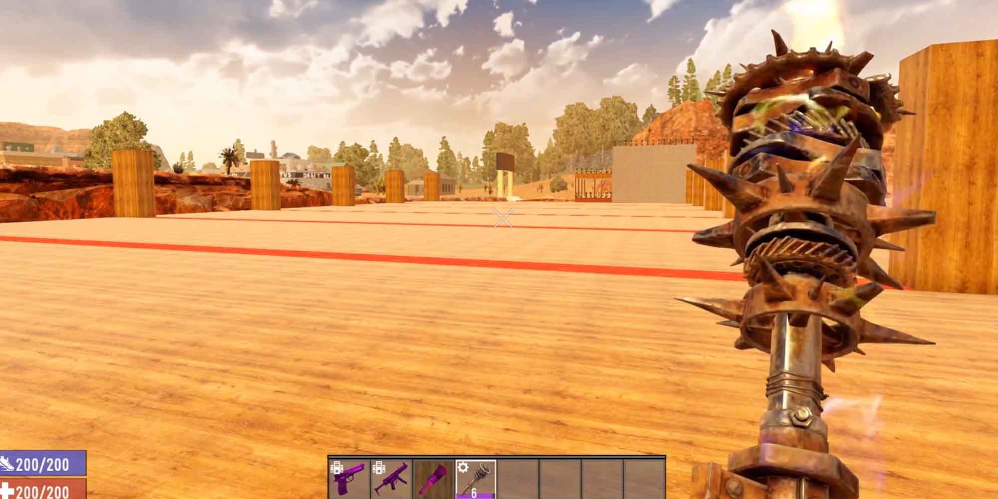 A modded Steel Club in 7 Days to Die
