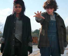 Kali standing next to Eleven using her powers in Stranger Things