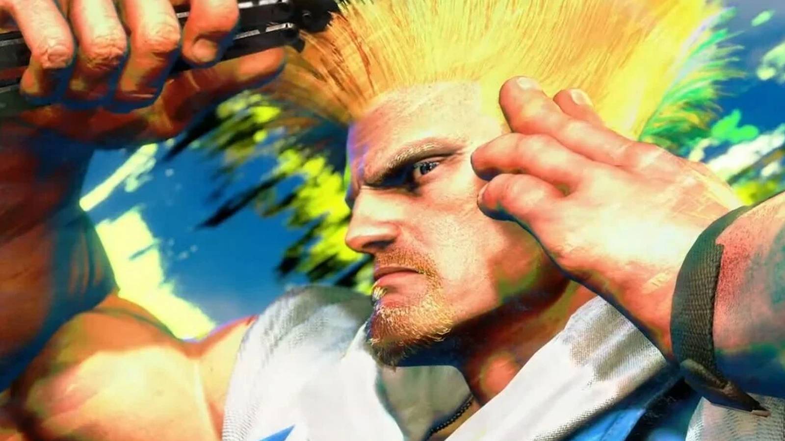 Guile Combing His Hair Street Fighter 6