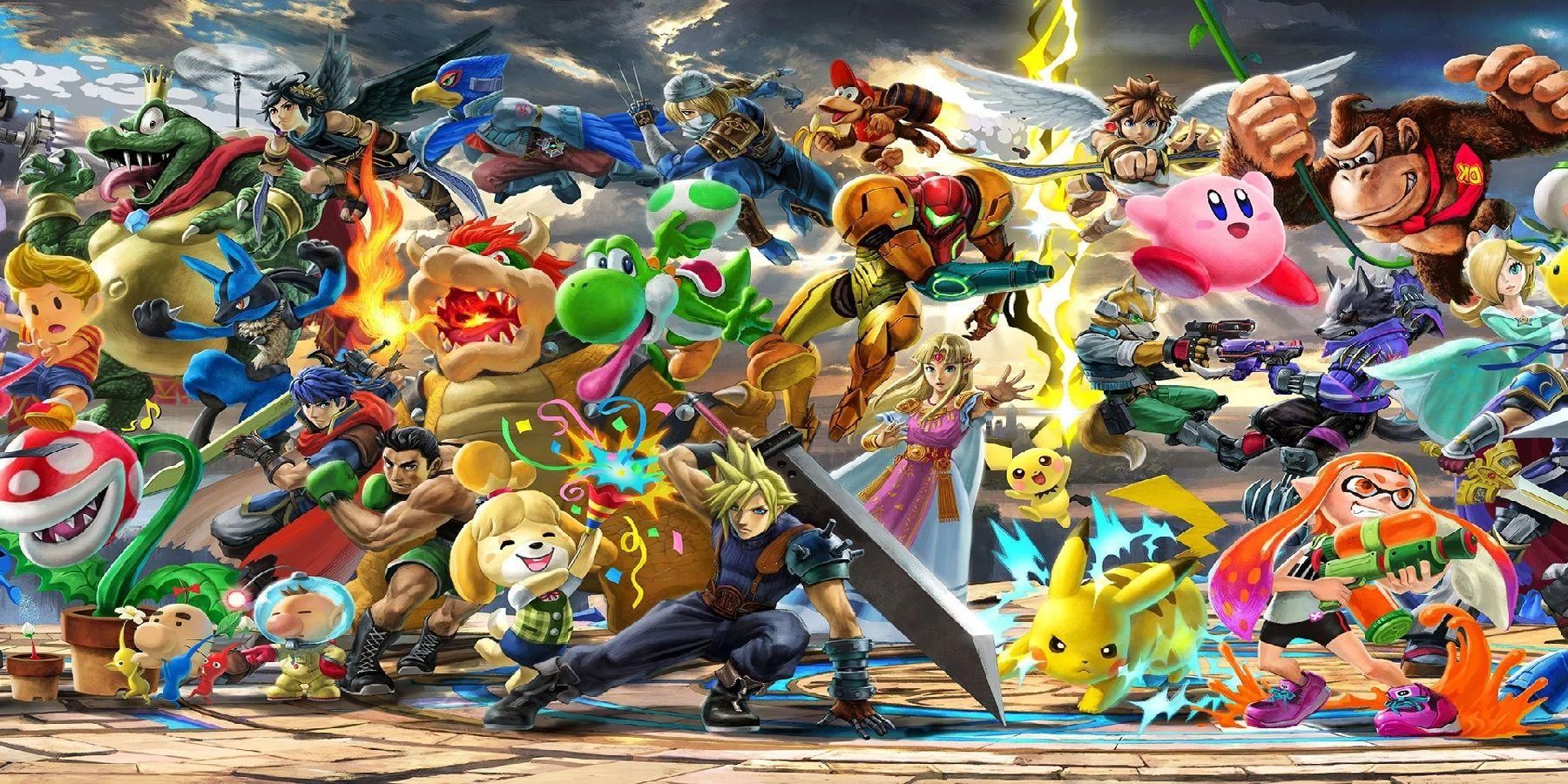 Super Smash Bros Character Collage