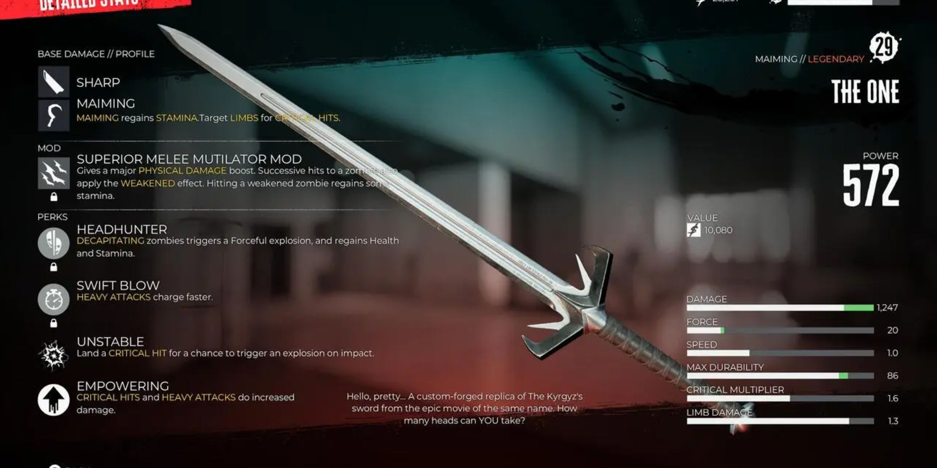 sword in dead island 2