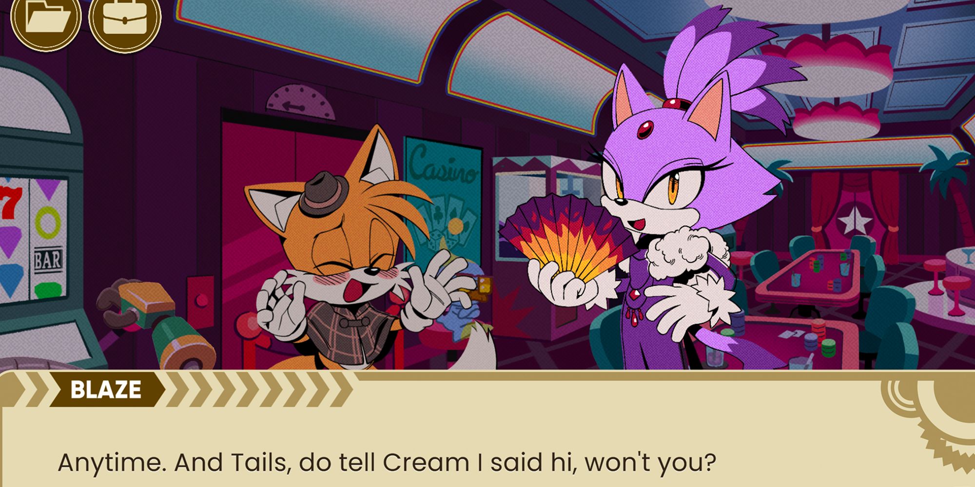 Tails and Blaze talking about Cream the Rabbit