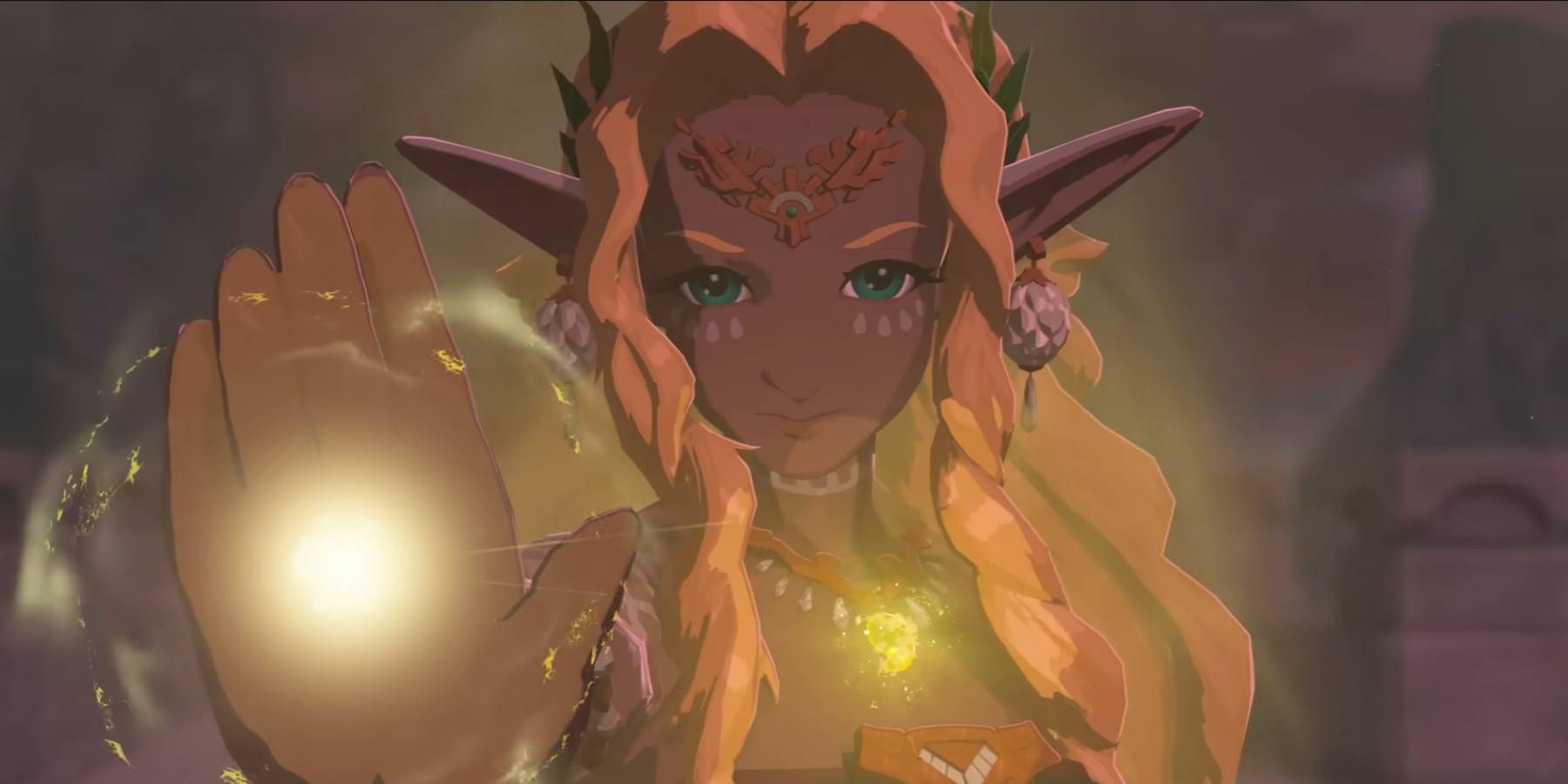 A woman casting a spell in The Legend of Zelda: Tears of the Kingdom