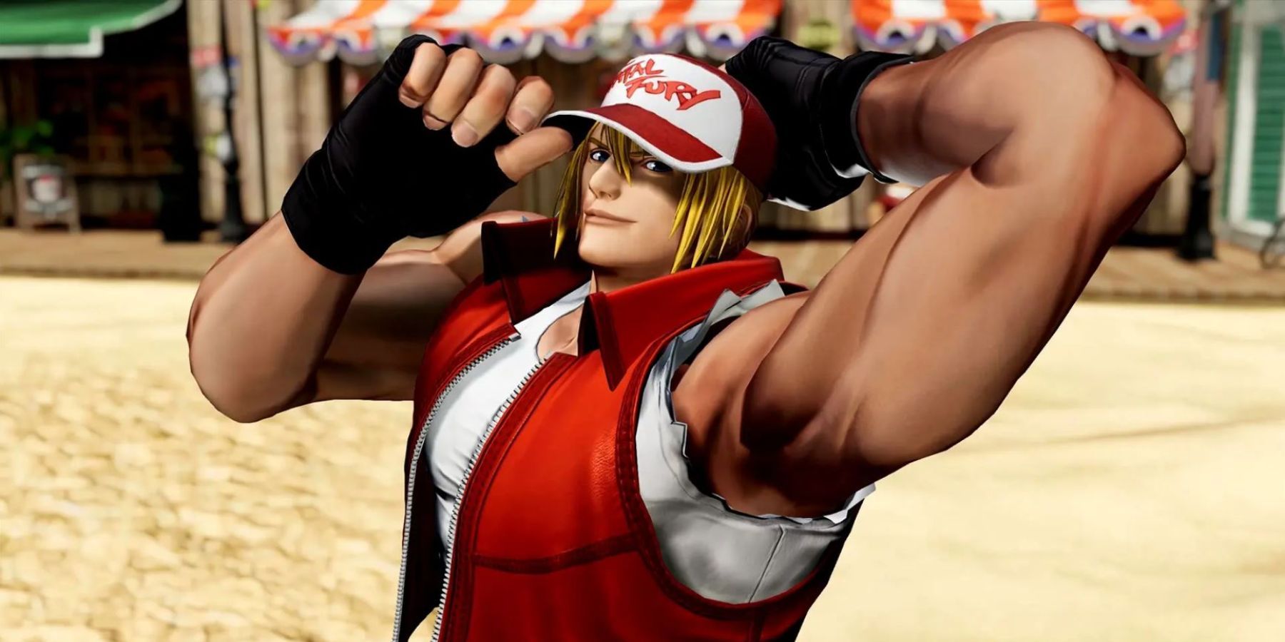 Terry Bogard adjusting his cap