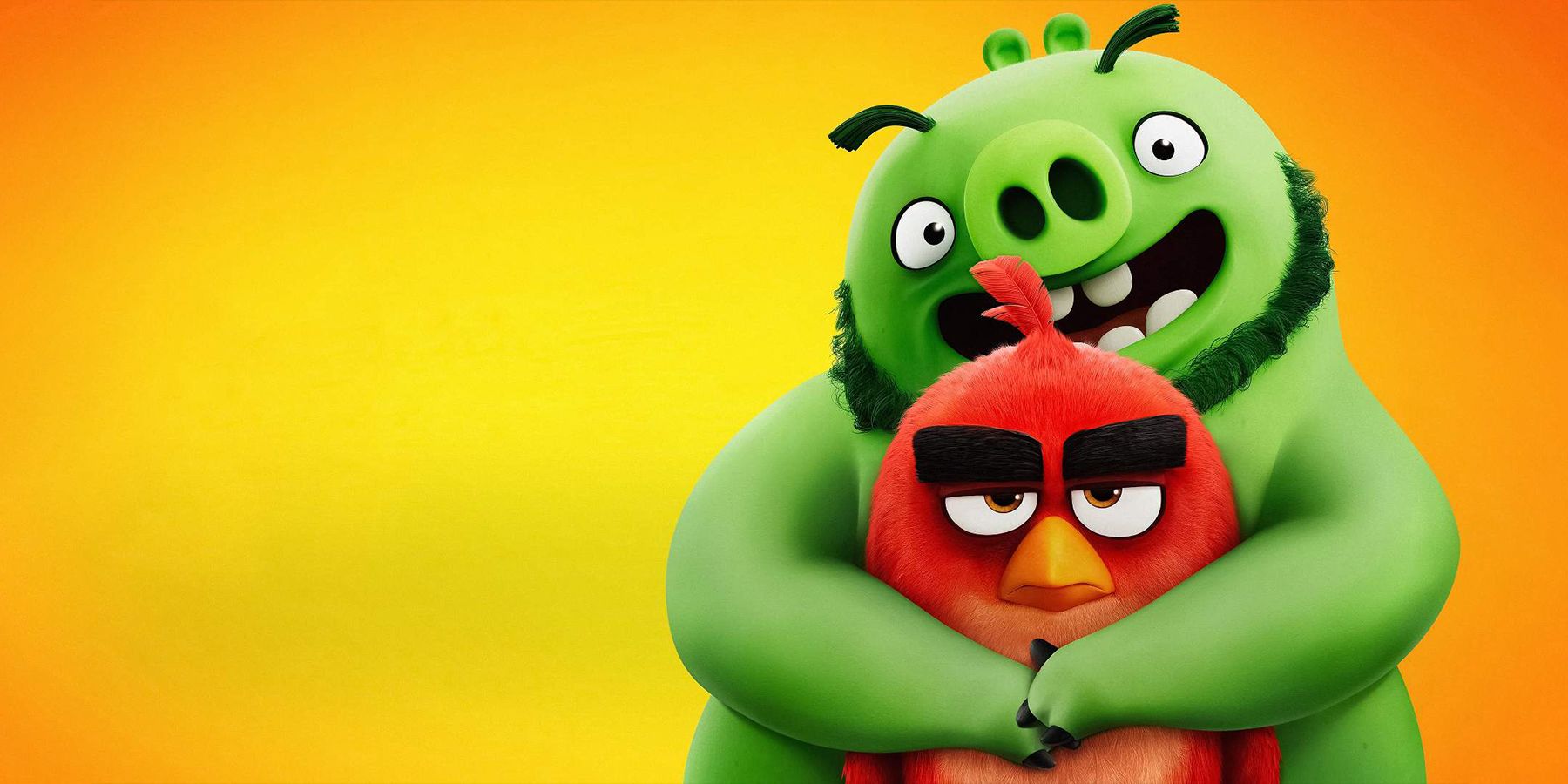 The Angry Birds Movie 2 Bad Piggie hugging Red poster