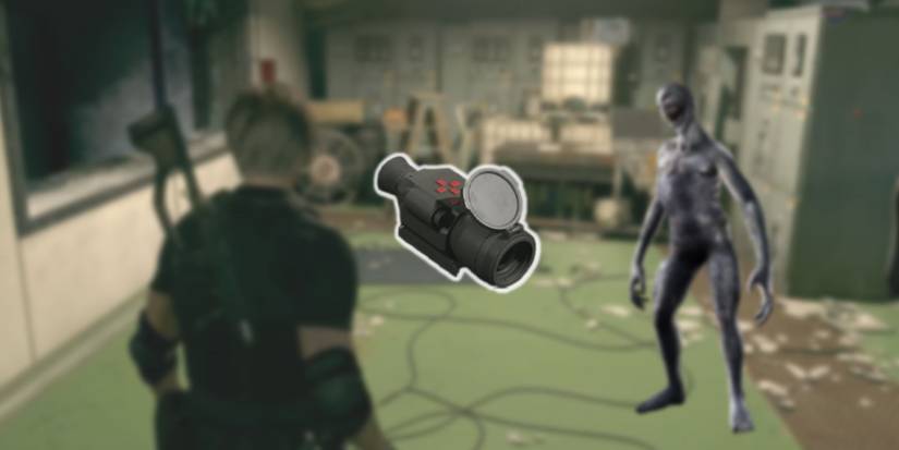 image showing the biosensor scope in the resident evil 4 remake. 
