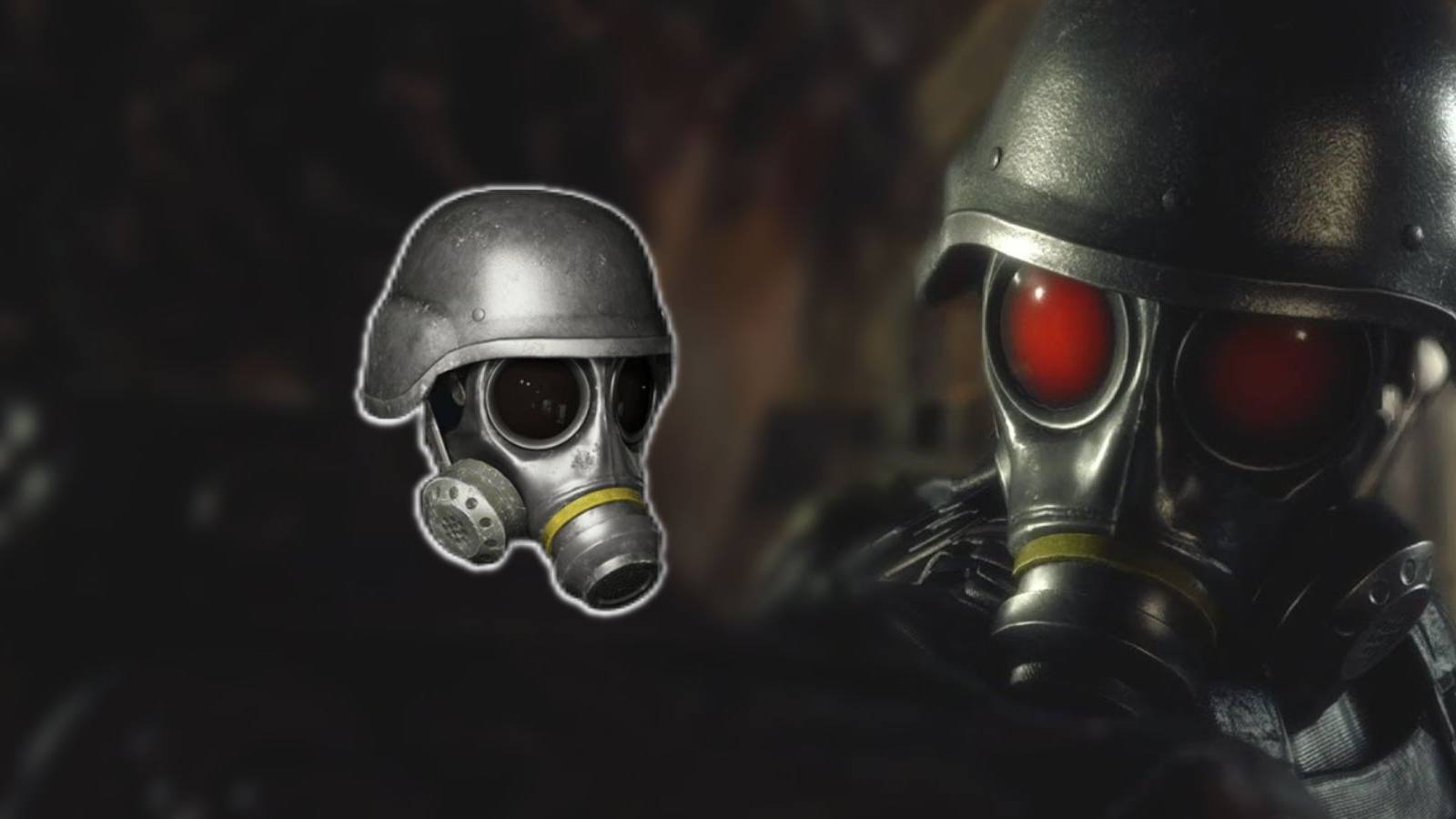 image showing the gas mask in the resident evil 4 remake. 
