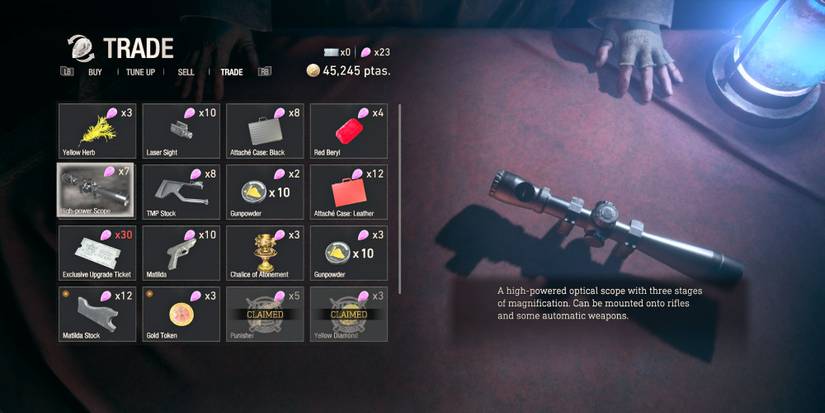 image showing the high power scope in the resident evil 4 remake.