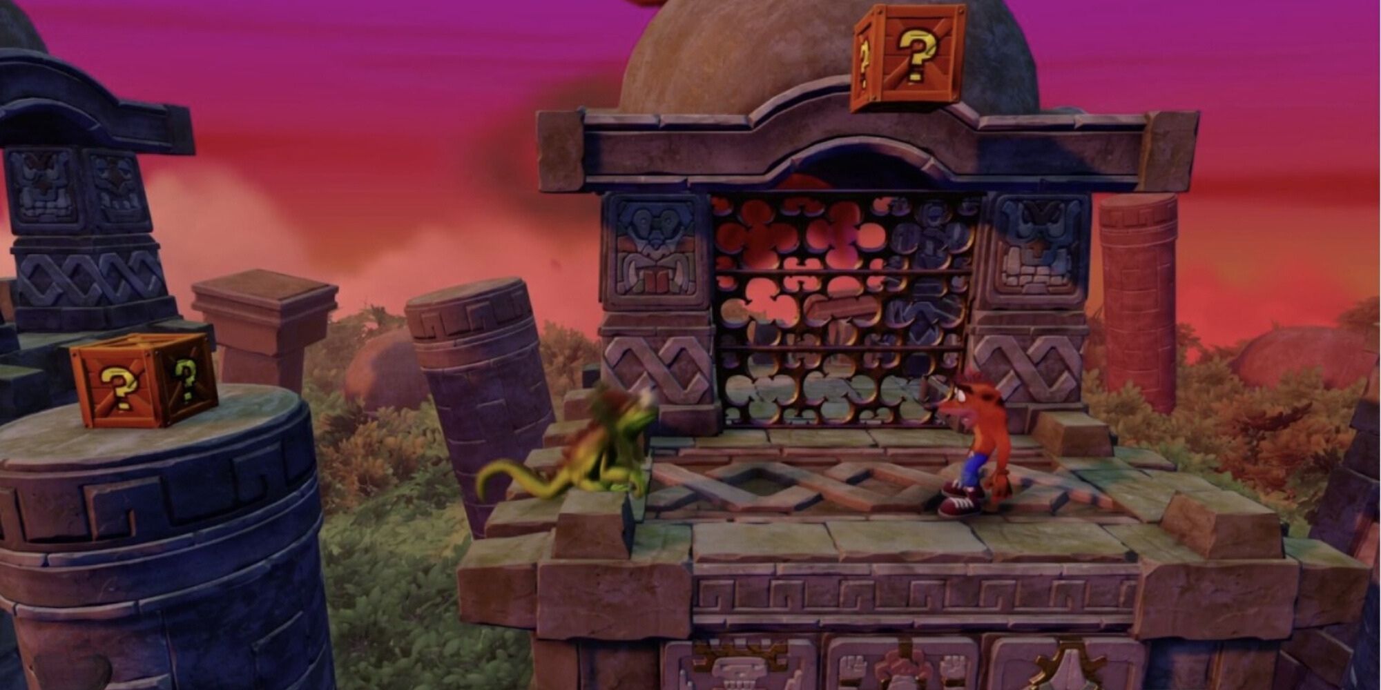 The Lost City level from Crash Bandicoot 1