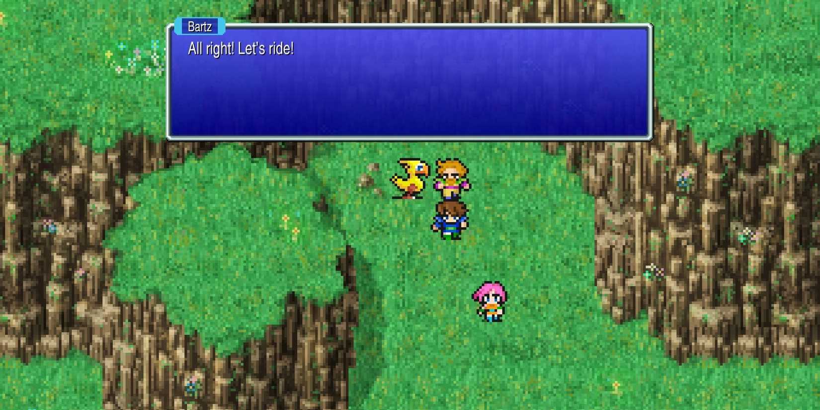 The protagonists in Final Fantasy 5 Pixel Remaster